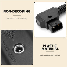 Power Adapter Cable for D-Tap Connector to NP-F Dummy Battery for NP F550 F570 F770 NP F970