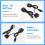 150CM Car Dash Flush Mount 2 USB Port Panel Auto Boat Dual USB-TAPYC Extension Cable Adapter for 7