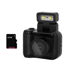-SLR-Kamera im CMOS-Format, 16 GB, mit Blitzlicht und Ladestation, Tragbarer Videorecorder DV 1080P mit LCD-Bildschirm, Schwarz