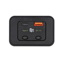 48 W Doppelschalter, Schnellladung, PD, Modifiziertes QC-Auto-Handy-Ladegerät, 12 V/24 V, Geeignet für Auto, Wohnmobil, Bus, Schiff