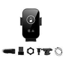 Adaptador Carplay Sem Fio Dongle Android Auto e Carregador de Carro de 15 W e Suporte para Telefone no Painel de Ventilação Do Carro