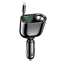 Car Charger Folding Retractable Cable PD30W+SUPER Car Charger Fast Charge 100W Suitable for All Models