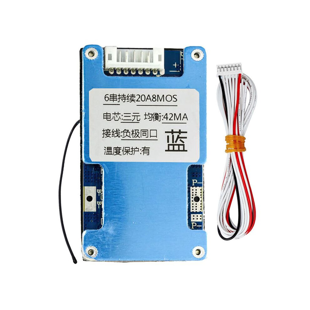 6S 20A 22.2V Li-Ion Lmo Ternary Lithium 18650 Battery Charge Protection Board With Balance And Temperature Protect 4713593864671