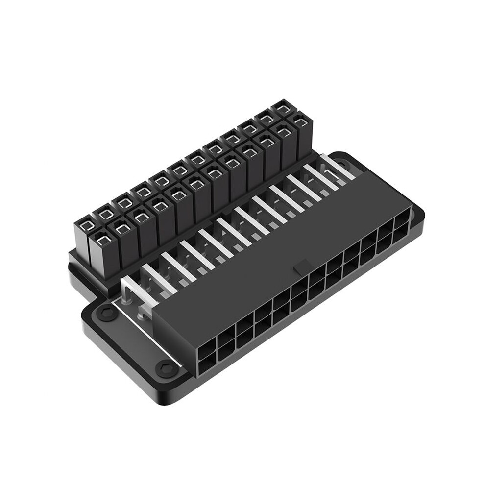 Atx 24Pin Female To 24Pin Male 90 Degree Power Plug Adapter Mainboard Motherboard For Desktops Power Supply 4711296612575
