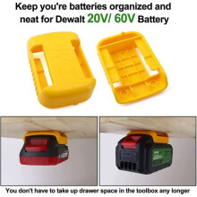 10 PièCes Support de Batterie pour 18V 20V Support de Quai de Batterie Mural pour Outil 18V-60V Support de Stockage de Batterie