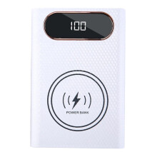 Wireless DIY Shell 21700 Battery Storage Box Quick Charge 22.5W Detachable Power Bank Case Without Battery White