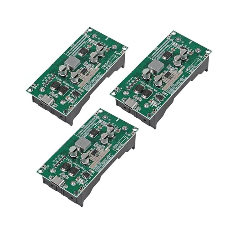 3Pcs 15W 3A Battery Boost Charging Module High Power Ups 18650 Lithium Battery Boost Charging Module 12V Green/Light 6031487771514