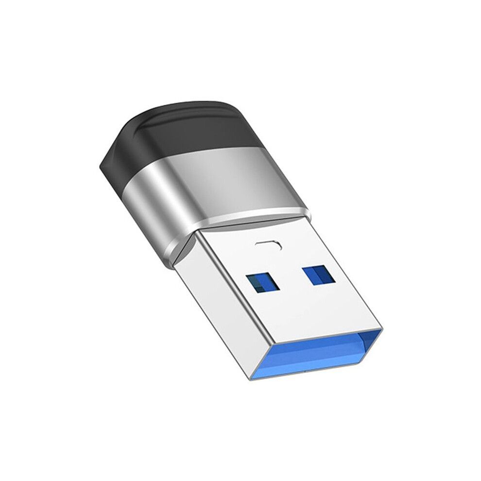 Silver Usb 3.0 To Type C Adapter 10Gbps Data Transmission Fast Charging Adapter For 15 Accessories