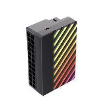 Adaptador ATX 24Pin ARGB Convertidor de 90 Adaptador de Cable de Alimentación RGB 24PIN para Fuente de Alimentación de Placa Base 24PlN Negro