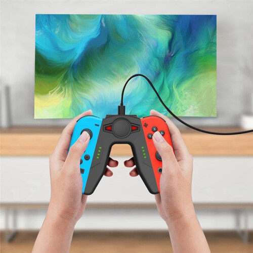 Ladestation für Gamecontroller, Griff mit LED-Anzeige, für   Joy Con  Ladegerät Controller Zubehör 2