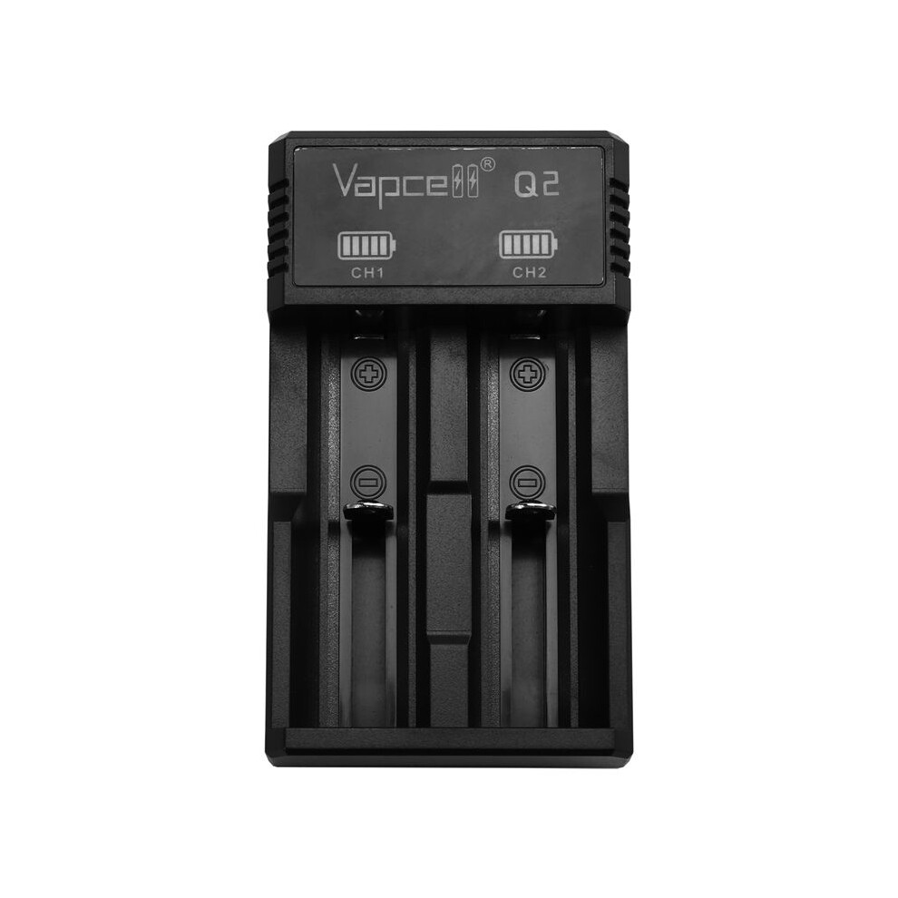 Vapce Q2 Usb Battery Charger 2 Slots, For Rechargeable Lithium Batteries Intelligent Charging Technology 6033075447443