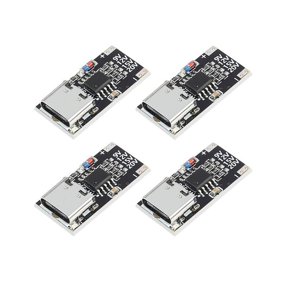 4Pcs Usb-C Pd Trigger Board Module Pd/Qc Decoy Board Fast Charge Usb Type-C To 12Vpower Delivery Boost Module 6032010380753