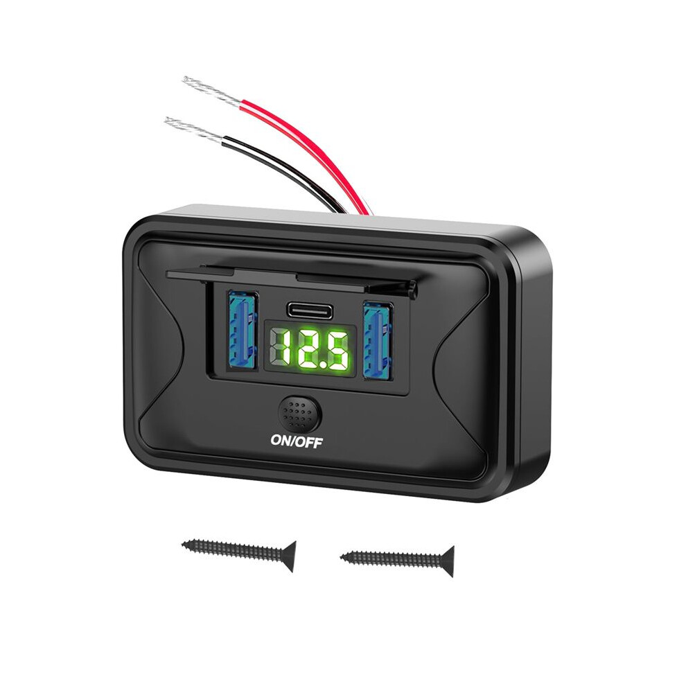 12V-24V Rv Usb Power Outlet Pd3.0 Usb C 36W+Dual Qc3.0 18W 3Ports Car Charger Socket Accessories For Car Bus Rv Truck C 6033646983264