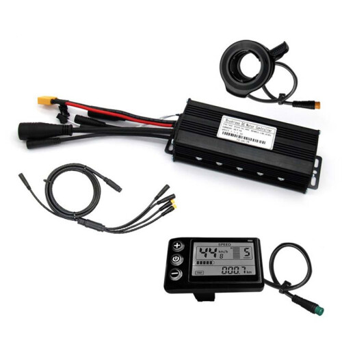 Three Mode Ebike Sine Wave Controller 24V/36V/48V with S866 LCD Display Waterproof Connector 30A for 1000W Ebike