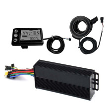 Treläges Ebike Sine Wave Controller 36V/48V/52V 40A med S866 LCD Display SM-Kontakt för 2000W Ebike