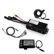 Three Mode Ebike Sine Wave Controller 24V/36V/48V with S866 LCD Display Waterproof Connector 26A for 500W 750W Ebike