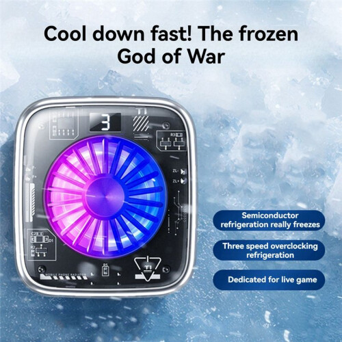SR01 PRO Mobile Phone Game Cooler Number Show Magnetic Backpack Semiconductor Radiator for IOS/Android C 1