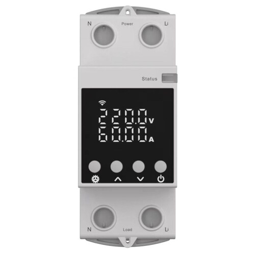 Tuya WiFi Relay LCD Display Adjustable Overvoltage, Undervoltage and Overcurrent Protector   Remote Control