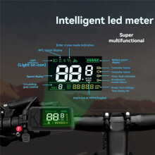 E-Bike-Display, 36 V, 48 V, 60 V, E-03N LCD-Display, 5-Polig, Elektroroller, -LCD-Farbbildschirm, Messgerät mit SM-Stecker