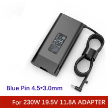 230W 19.5V 11.8A Laptop Charger for Omen 4 5 6 - High Performance Gaming Laptop Power Adapter UK PLUG