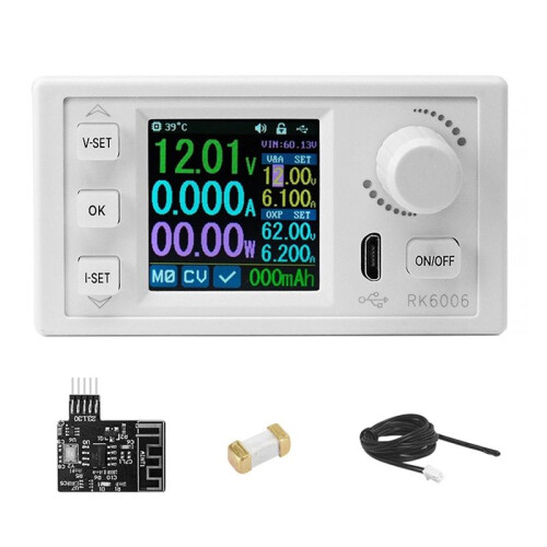 RK6006-BT 60V Digital Display Adjustable  Voltage Regulator 6A Micro-USB Interface 1.54 Inch LCD Display 2