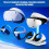Charging Station for PS VR2 with RGB Light, Vertical Charging Stand Dock Support for PSVR2 Headset Display Accessories 7