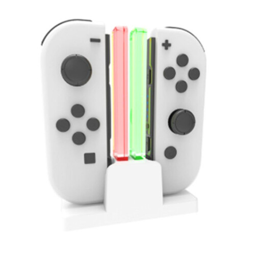 2 in 1 Charger Stand Dock Station for   LED Indicator NS Joypad Controller for  Accessories White 2