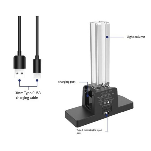 2 in 1 Charger Stand Dock Station for   LED Indicator NS Joypad Controller for  Accessories Black 1
