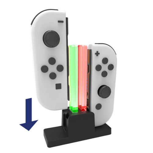 2 in 1 Charger Stand Dock Station for   LED Indicator NS Joypad Controller for  Accessories Black 2