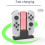 2 in 1 Charger Stand Dock Station for   LED Indicator NS Joypad Controller for  Accessories Black 6