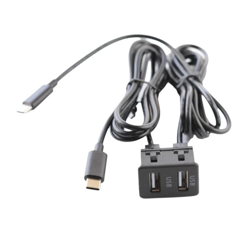 Car Android Navigation Machine Double TYPE-C Input to Double USB Interface Panel Adapter Panel