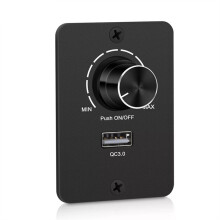 12-24V PWM Dimmer for RV & Boat 5A Adjustable Light Controller with QC 3.0 USB Charging Port