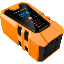 Manutentore Automatico per Auto 12V6A, Intelligente, per Moto, con Display Digitale, Protezione da Sovraccarico, Spina UE Larga