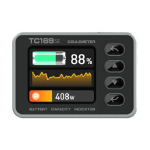 High-Precision Color Screen Coulomb Meter TC169SE Battery Voltage and Current Meter Lithium Battery Capacity Tester,B