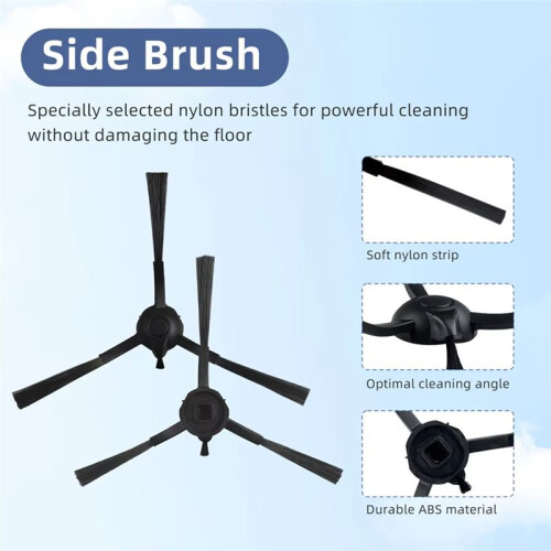 Compatible for 360 S8, Botslab S8 ,  Choice R2, R2s Lite, R2  Spare Part Accessories Filter Main Side Brush 1