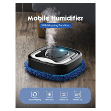 Robot de Nettoyage Électrique Solaire pour la Maison, Rechargeable par USB et Doté D'une Fonction Humidificateur