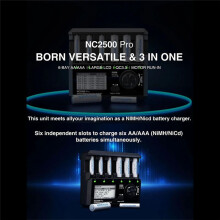 NC2500 Pro Battery Charger 6-Channel NiMH NiCd QC3.0 Charger for AA AAA Batteries Supports  App Control