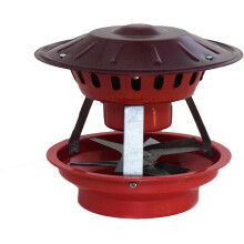 Chimney Exhaust Fan 11cm Red with Fast Smoke Extraction and Quiet Operation for Fireplace