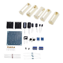5 Pcs Round 3X 1.5V AAA Battery Holder Case Box & 1 Pcs Dual Power Adjustable Power Supply Board