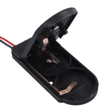 Spring Clip Black 4 x 1.5V D Size Battery Batteries Holder Case with 10 PCS 2 x 3V CR2032 Cell Button Battery Holder