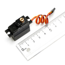 2 Set RC Car Part: 1 Pcs 3.5KG Upgrade Metal Gear Servo & 1 Set Metal Servo Pull Rod,Black