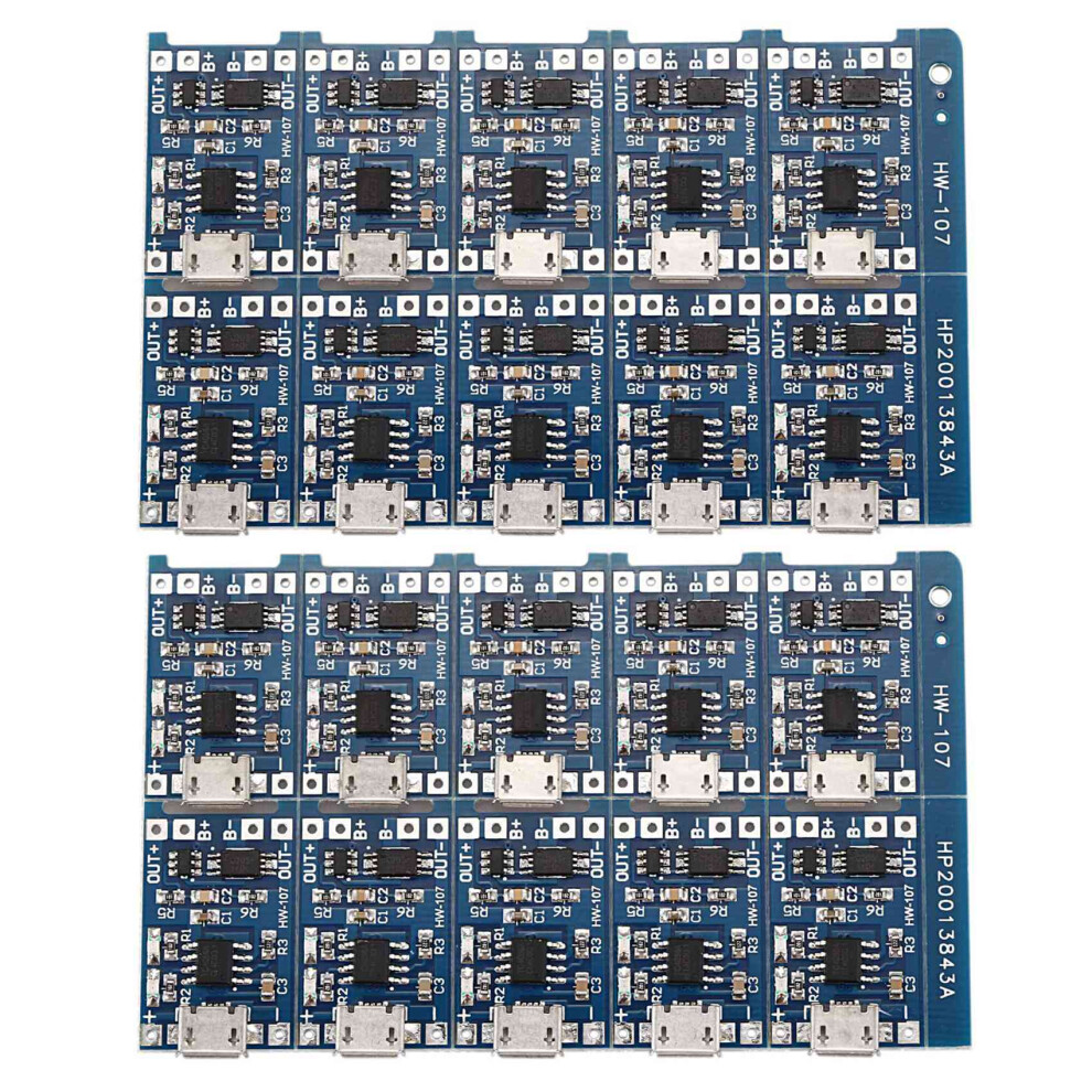 20Pcs 5V Usb 1A 18650 Tp4056 Lithium Battery Charging Board With Protection Charger Module 6032573838326