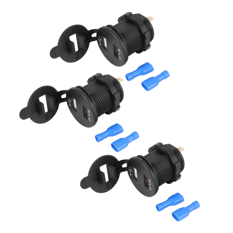3X Usb Car Socket 12V Car Charger 5V 4.2A Dual Usb Car Charger Waterproof Car Cigarette Adapter Adapter 6031233254872