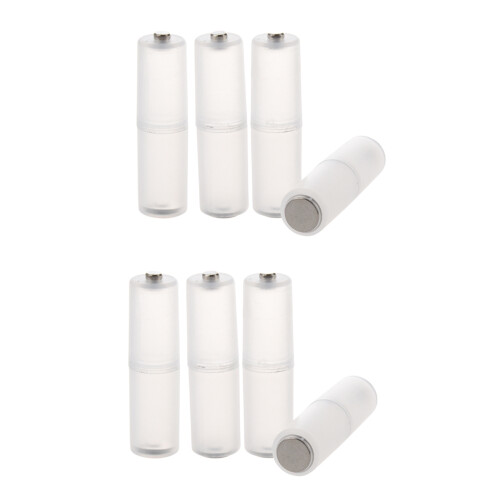 8 Pcs AAA to AA Battery Cell Converter Adaptor Cylindrical Case Holder 1