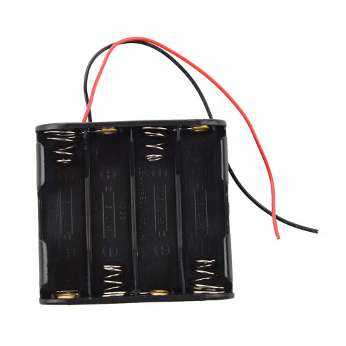 2X black battery holder for 8 AA batteries (12V) 2