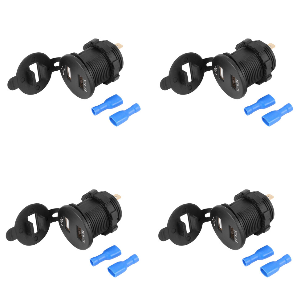 4X Usb Car Socket 12V Car Charger 5V 4.2A Dual Usb Car Charger Waterproof Car Adapter With Led Digital Voltmeter 6033767561402
