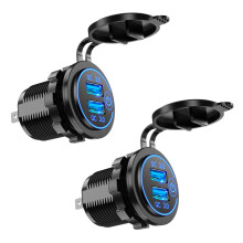 4X Quick Charge 3.0 Dual USB Car Charger 12V 36W USB Fast Charger with for Boat Motorcycle Truck Cart