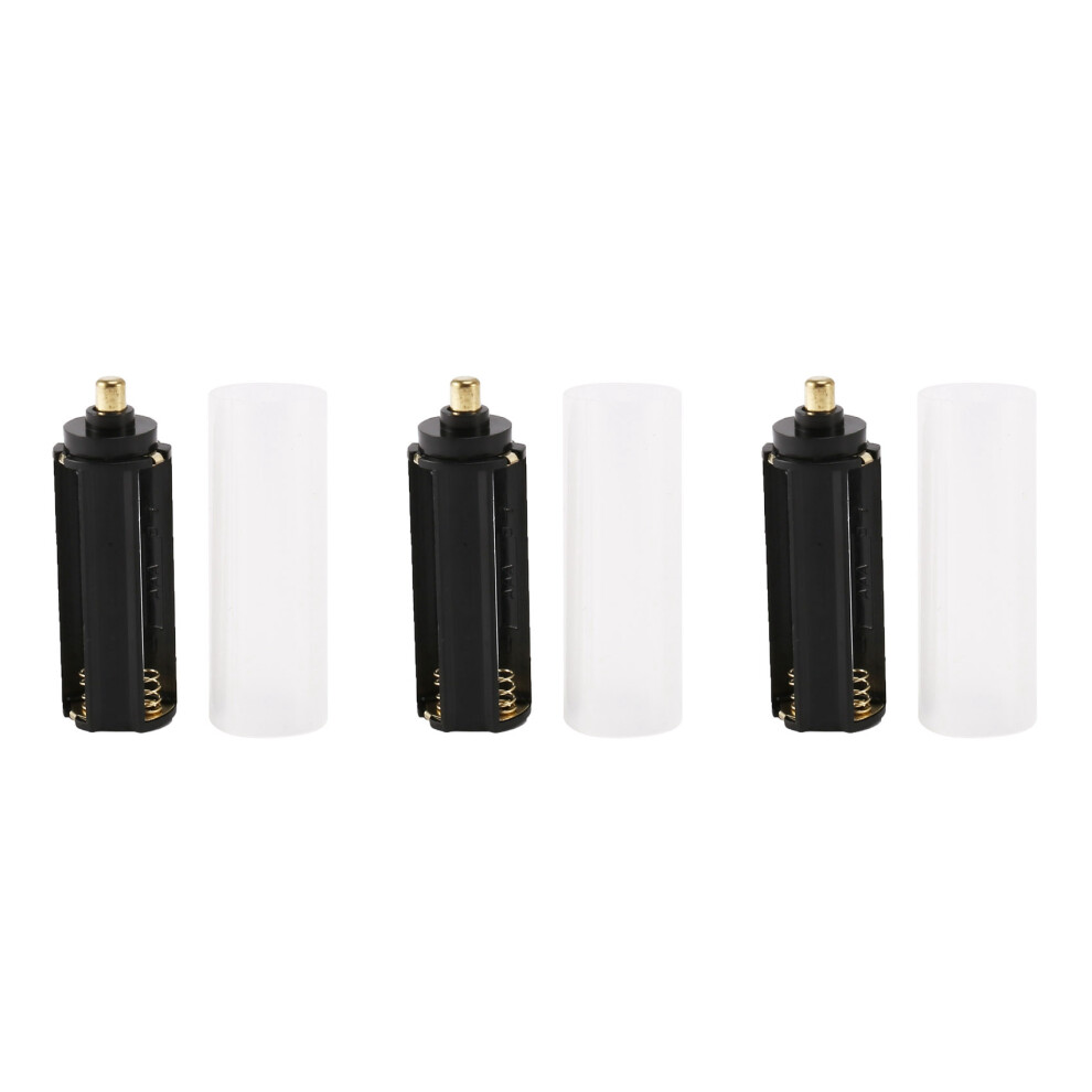 New 3Pcs 18650 Battery Tube + 3Pcs Aaa Battery Holder For Flashlight Torch Lamp 6032345772742