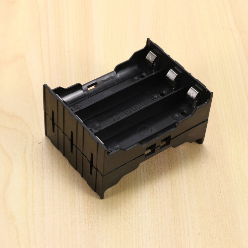 10 Pcs Black Plastic 3 x 3.7V 18650 Batteries 6 Pin Battery Holder Case 2
