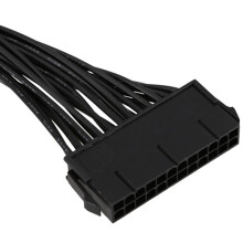 2X ATX 24Pin 1 to 2 Port Power Supply Extension Cable PSU Male to Female Splitter 24PIN Extension Cable